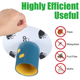 Flea Trap Refill Discs Sticky Traps Fly Trap Refill Glue Board Refills Trap Double Layer Adhesive Nontoxic Odorless Pest Control Traps Replacement Sticky Glue Pads 7.1 Inch for Bugs Flies (30)