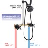 CISTPOFS 2 Handle Shower Faucet Matte Black, 2 in 1