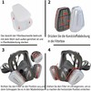 Sosvulix Professional Reusable Full Mask Cover with 2 Filters, 10