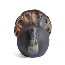 PotTerre Raku Pottery Turkey Candle Lantern