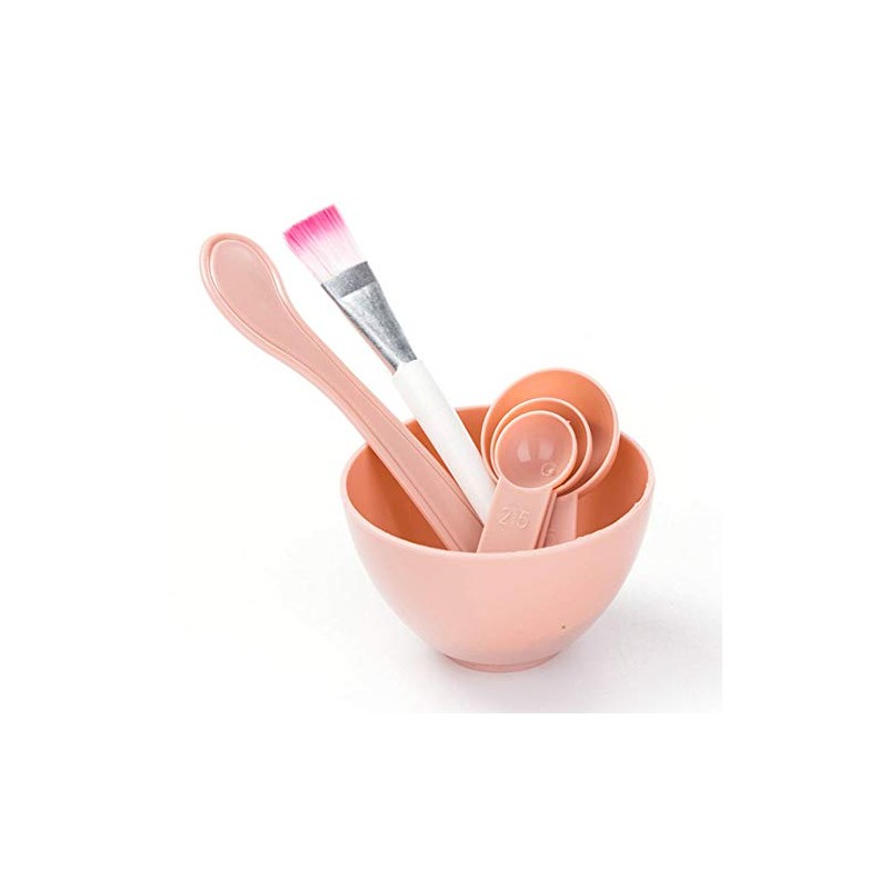 WOIWO DIY Beauty Mask Bowl Set Makeup Four-Piece Kit (pink)