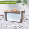 Dryer Sheet Holder with Bamboo Lid,Acrylic Laundry Clear Dryer Sheets