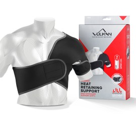 Vulkan Classic Half Left Shoulder Support Medium Shoulder Support for Rotator Cuff Injuries AC Joint Support and Dislocations Shoulder Strap Braces for Athletes and Fitness Training