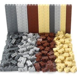 Feleph 360 Pieces 1x2 Masonry Bricks Multicolored Building Blocks for Wall MOC Parts and Pieces Diverse Bulk Toy Set (4 Colors)