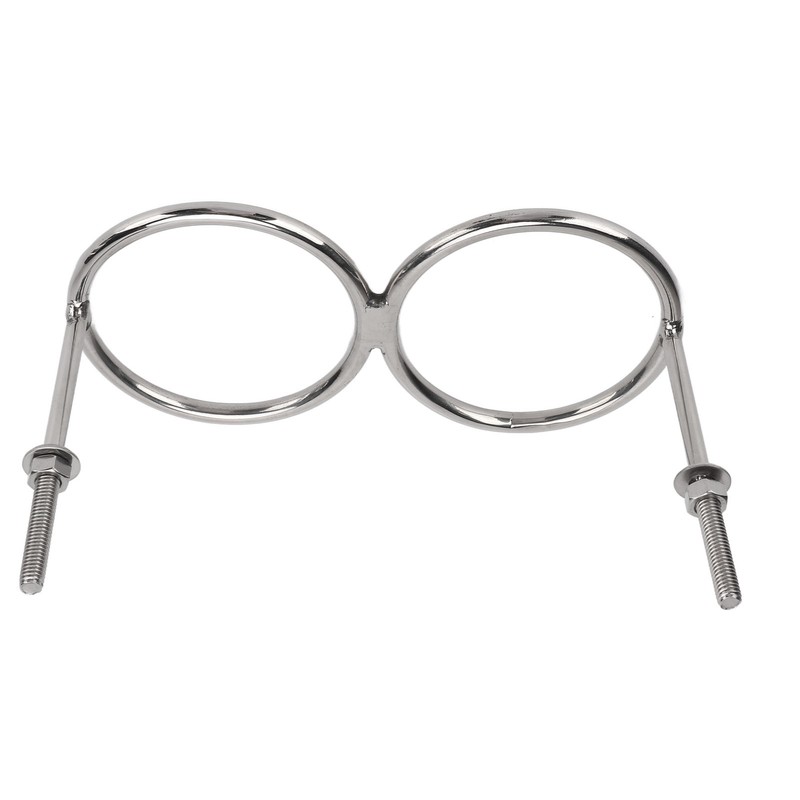316 Stainless Steel Double Ring Cup Holder with Mounting Nut