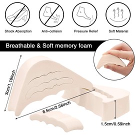 Voarge 4 Pairs Adjustable Shoe Filler Unisex Shoes Too Big Inserts, Adjustable Shoe Filler Unisex Reusable Shoes Big Toe Plug Foot Brace Pads to Make Big Shoes Fit