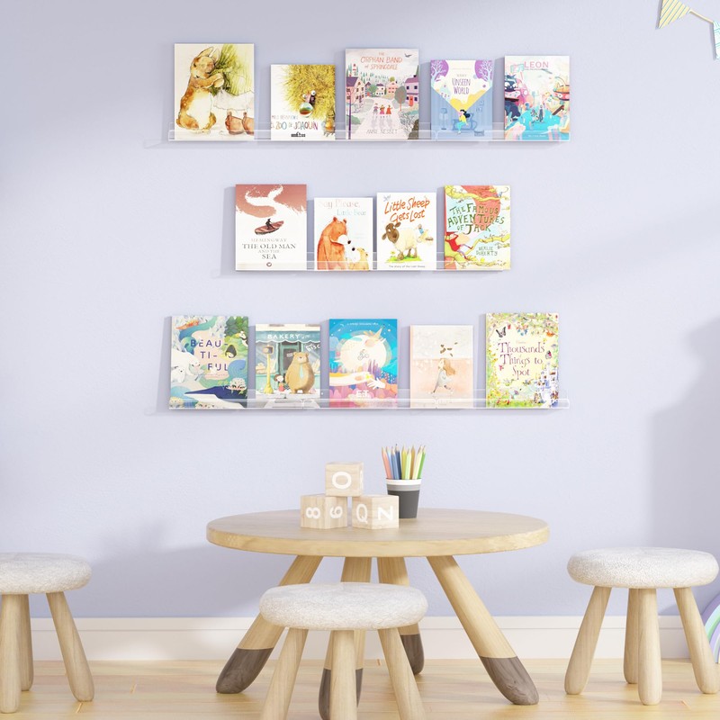 upsimples 12 Pack Vinyl Record Wall Mount Shelves, 12" Vinyl