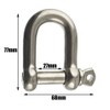 4 Pack 12mm Galvanised Steel D Shackle Dee Link Chandlery