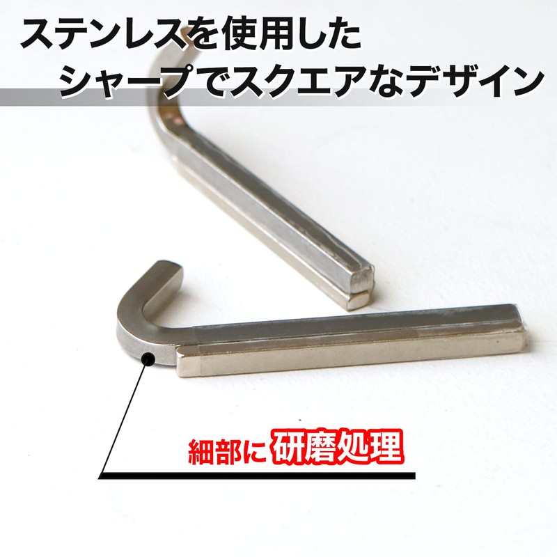 SORO:U Stainless Steel Magnetic Hooks, Pack of 2 (Load Capacity: