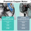 Hipoilk 7 Inch Shutter Exhaust Fan with Speed Controller and
