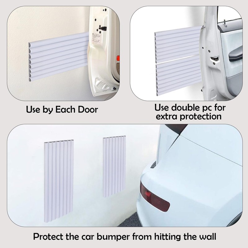 Rubber Bond Garage Wall Protectors - 4in x 12ft Strong