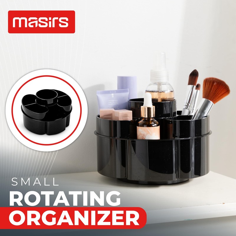 Masirs Small Rotating Makeup Organizer - A Mini Yet Spacious