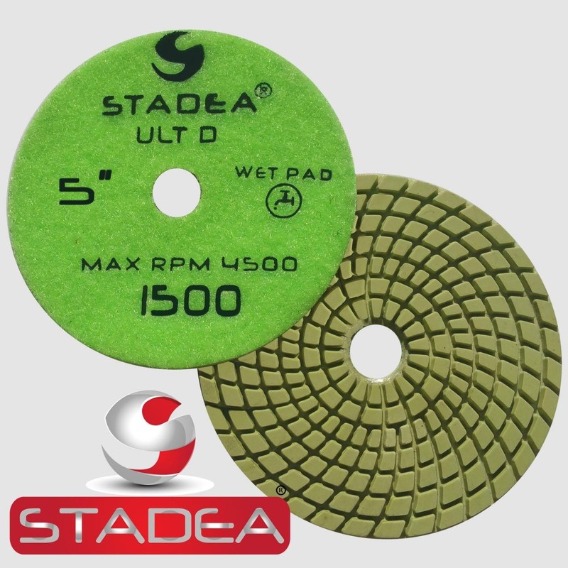 Stadea PPW140X Granite Polishing Pads 5" Diamond Pads Set For