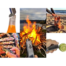 LighterBro - Green Goddess - Lighter Case/Multitool Accessory Lightweight Stainless Steel High Quality EDC Survival Tool for Bic & Clipper Lighters