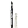 PENTEL Finito Porous Point Pen, .4mm, Black/Silver Barrel, Black Ink,