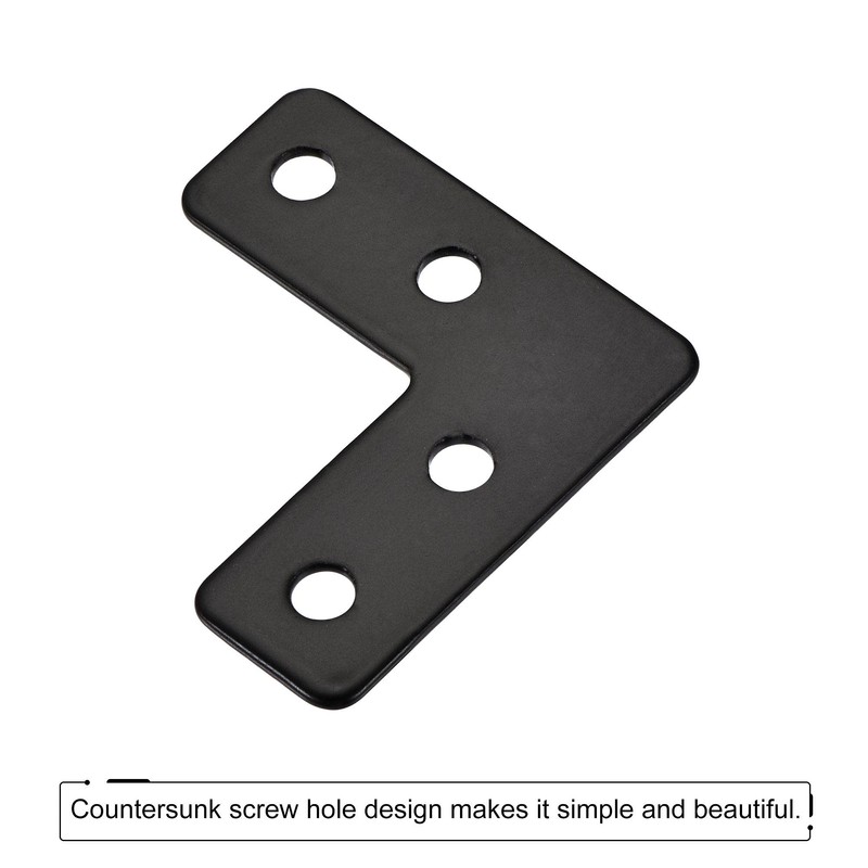 sourcing map L Shape Brace 40mmx40mm Mending Repairing Flat Brackets