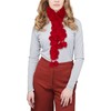 PG6 Real Rabbit Fur Scarf Warm Neck Wrap, Red, 120cm/47"