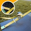 Car Tie Down Straps for Trailers (4PK) Flat Hooks Lasso