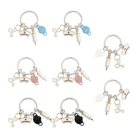 ChauLanBow Nurse Key Fob, Keychain, Nurse Keyring, Nurse Accessories, Gifts for Nurses as Easter Gifts, Birthday Gift, Black, white, blue, pink, M