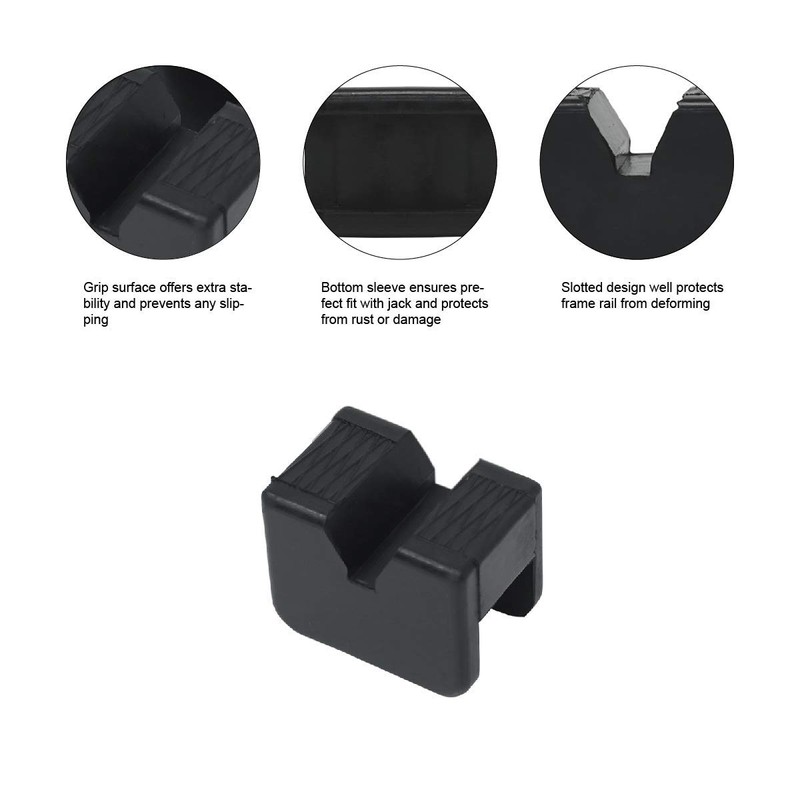 NEBYWOLD Jack Pad Adapter for Jack Stand Universal Rubber Slotted