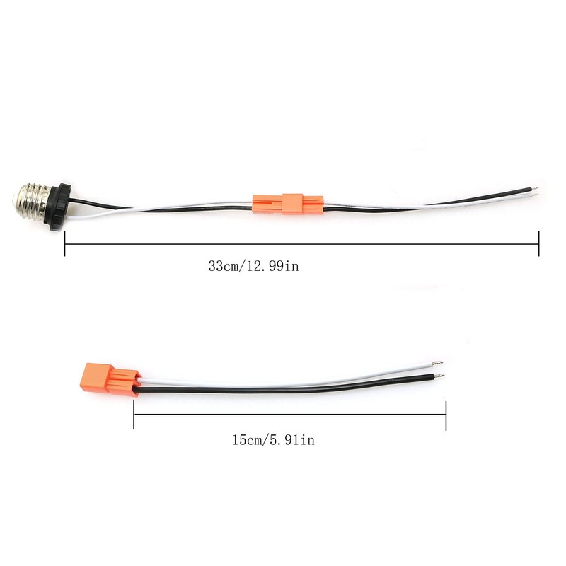 RLECS - Adaptador de enchufe E26 (2 unidades, con rosca