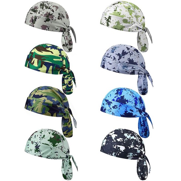 BAOZOON 8 Pcs Do Rag Skull Caps for Men Sweat