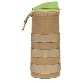 Tactical Bottle Holder Molle Bottle Holder with Drawstring Water Bottle Bag Bottle Holder Bag Bottle Holder Belt for Outdoor Hiking Camping Training Khaki