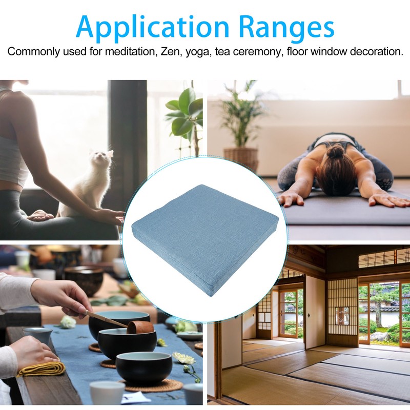 Household Square Soft Yoga Floor Cushion Removable Washable Meditation Mat