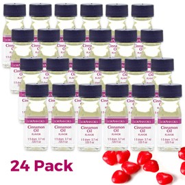 LorAnn Cinnamon Oil SS Flavor, 1 dram bottle (.0125 fl oz - 3.7ml) 24 pack