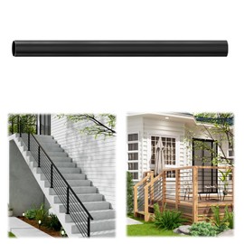 1 Pack 5.9inch x 5/8 inch T304 Stainless Steel Stair Baluster Sample, Matte Black Hollow Horizontal Bar Baluster, Stair Spindles for Indoor Outdoor Railing