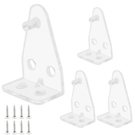 Murtenze 4 Pack Hold Down Brackets, Clear Plastic Blind Brackets for 1" Blinds Bottom Rail Hold Clips Profile Blinds
