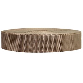 Strapworks Heavyweight Polypropylene Webbing - Heavy Duty Poly Strapping for Outdoor DIY Gear Repair, 1 Inch x 10 Yards, Tan