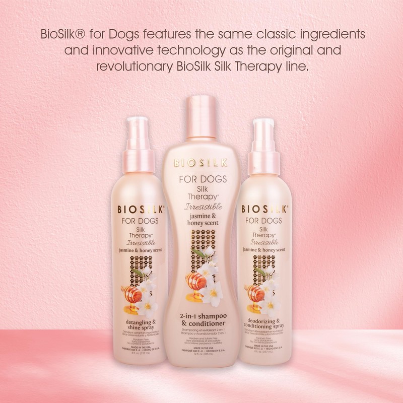BioSilk for Dogs Silk Therapy Irresistible Deodorizing and Conditioning Spray,