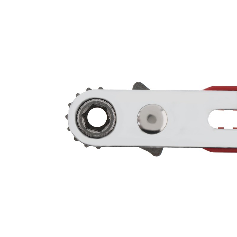 Omninmo 1/4 Inch Mini Flat Head Ratchet Wrench, Dual-Drive Head,