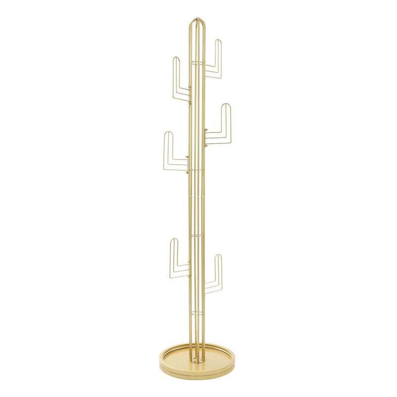 WsrrLun Freestanding Coat Rack, Cactus Shape Clothing Stand with 6