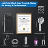 Hibbent cUPC Certified 13'' Shower Head Combo, High Pressure 5