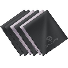 SmoTecQ Premium Microfiber Cleaning Cloths (6-Pack) – Ultra-Soft, Scratch-Free Cloths for Eyeglasses, Sunglasses, Camera Lenses, Screens & More – Washable & Reusable (6 Pack)