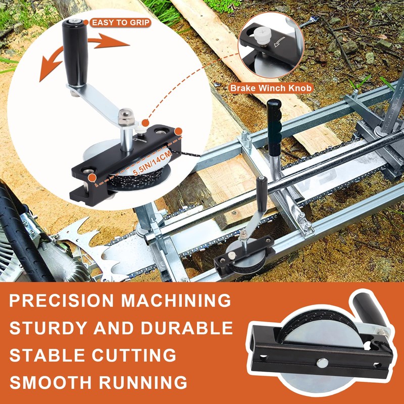 Podoy Chainsaw Mill Winch Kit for Chain Saw Milling Winch