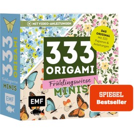 333 Origami Minis – Frühlingswiese – Dein dekorativer Wendeblock zum kreativen Falten & Notieren: Mit Notizfunktion, Origami-Anleitungen und 333 hochwertigen Papieren im süßen Mini-Format