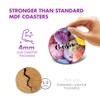 1 x Round Coaster - Name Christian Sea Shells Letter