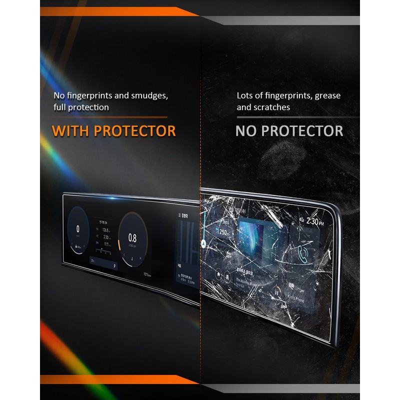 CDEFG 2Pcs for 2023-2025 2026 Hyundai Kona Screen Protectors, 12.3