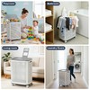Sufdari 90L Laundry Basket with Wheels, Rolling Laundry Hamper with