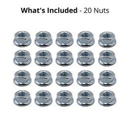 M6 Serrated Flange Hex Nuts - 6mm Steel (Pack of 20) Evelyne