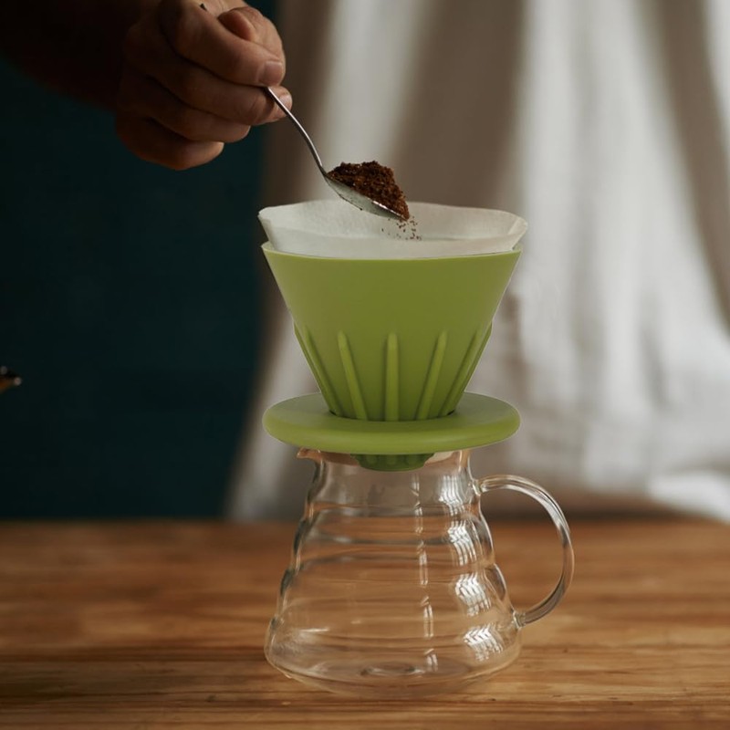 2Pcs Coffee Drippers, Collapsible Pour Over Coffee Makers Portable Cone