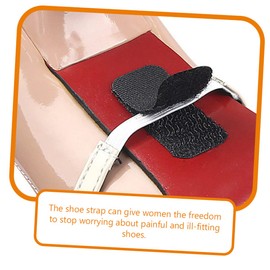 Minkissy 3pairs Adjustable Ankle Straps for High Heels Non- Shoe Straps to Prevent Falling Elastic Pu Material Easy to Use for Comfortable Fit for Diy Shoes Without Laces