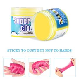 KHGUZ Cleaning Gel for Car, Universal Vehicle Interior Detailing Cleaning Putty Gel, Detail Cleaner Tools for Keyboard Vent PC Laptop Camera, Automotive Duster Remover Cleaner Accessories (Yellow)