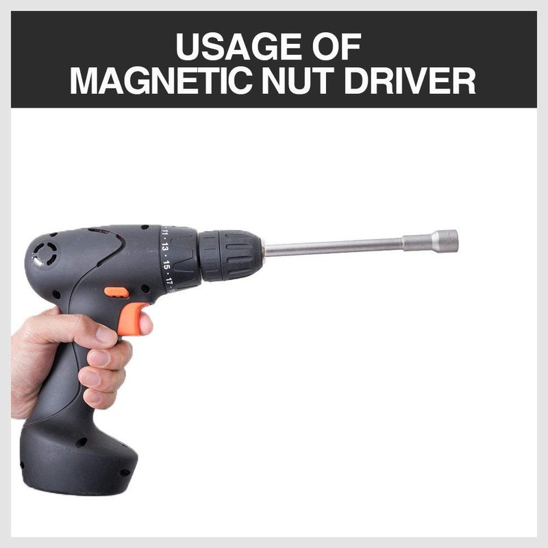 5x 8mm / 10mm Magnetic Power Nut Setter Driver Bit