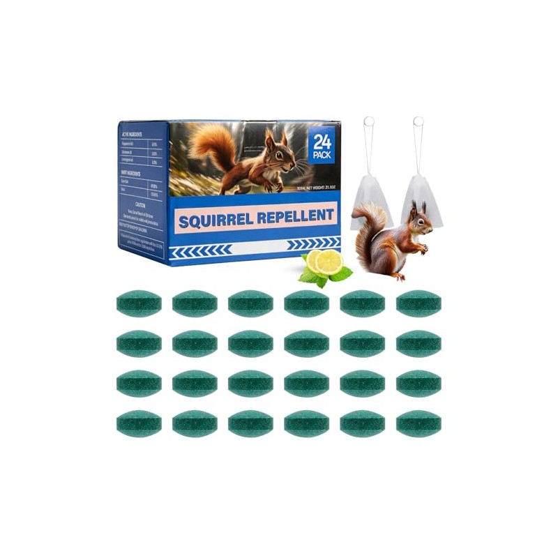 24 Pack Natural Rodent Repellent Balls with Peppermint Oil
