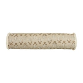 Mud Pie Taupe Block Print Bolster; 7" X 30"