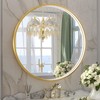 Keonjinn 24 Inch Gold Round LED Bathroom Mirror with 3000K/4500K/6000K